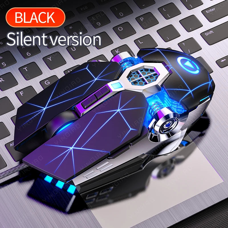 Wired Silent Gaming Mouse 3200DPI LED Backlit USB Optical Ergonomic Wired Mouse PC Gamer Computer Mouse For Laptop Games Mice